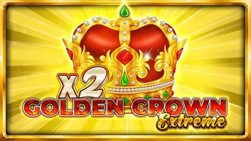 Portada de Golden Crown Extreme con una corona roja y dorada y el multiplicador x2